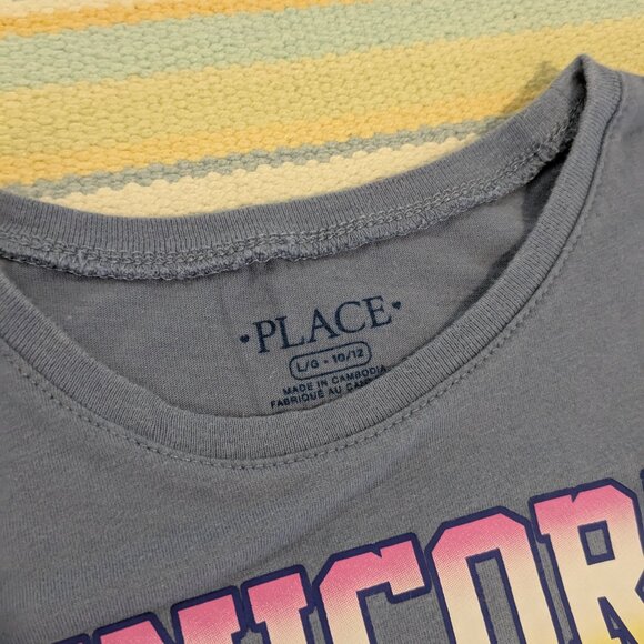 🛍️ BUNDLE ONLY • Girls Children's Place Unicorn Academy tshirt 10/12 - Picture 2 of 5